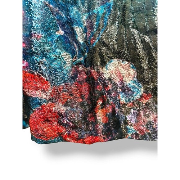 Hutch Anthropologie Floral Metallic Jacquard Mini Dress Size 10 Abstract Print - Picture 11 of 16